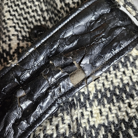 BARAMI Classic Houndstooth Black/White Women Jacket Size 12 - Picture 11 of 13